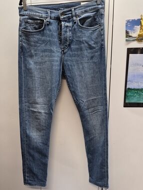 rag & bone Men's Skinny Jeans in Medium Blue Wash